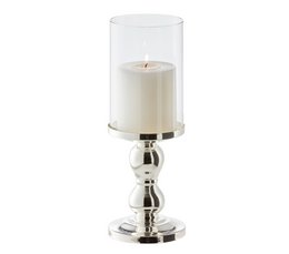 EDZARD lantern Mascha, noble silver-plated, tarnish-proof, height 28 cm, for candles up to diameter 10 cm