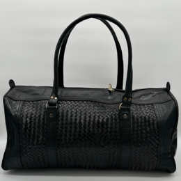 Borsa da viaggio in pelle di classe Wonder a mano nera