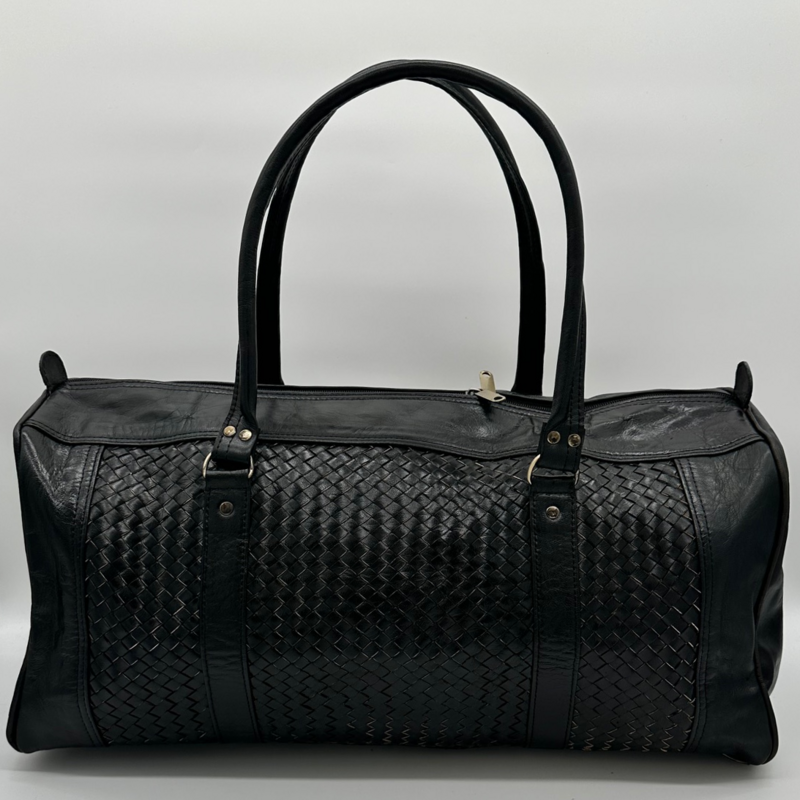 Borsa da viaggio in pelle di classe Wonder a mano nera