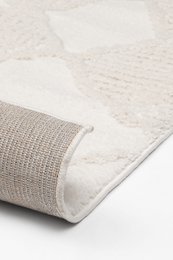 Tappeto morbido a pelo lungo - tinta unita bianco nordico - tappeto Boho Scandi - soggiorno, rotondo - Ø160 cm (rotondo)