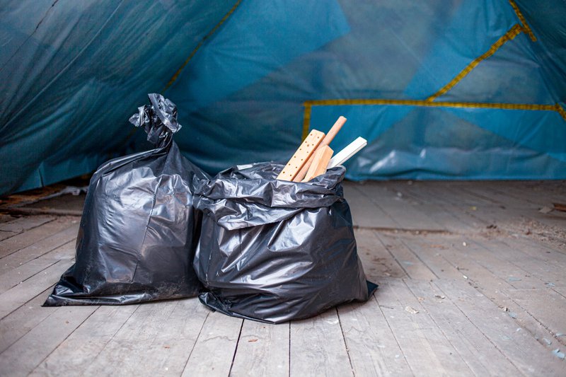 Recycled Heavy-Duty Garbage Bags 120l, 100 µm, black