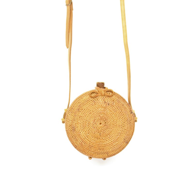Pulau - sac Bali Kid Bali - petit sac de rotin rond pour enfants 15 cm