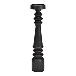 Lysestage af sort mangotræ (B/H/D) 10x45x10cm