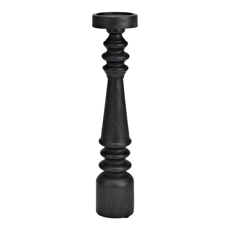 Lysestage af sort mangotræ (B/H/D) 10x45x10cm