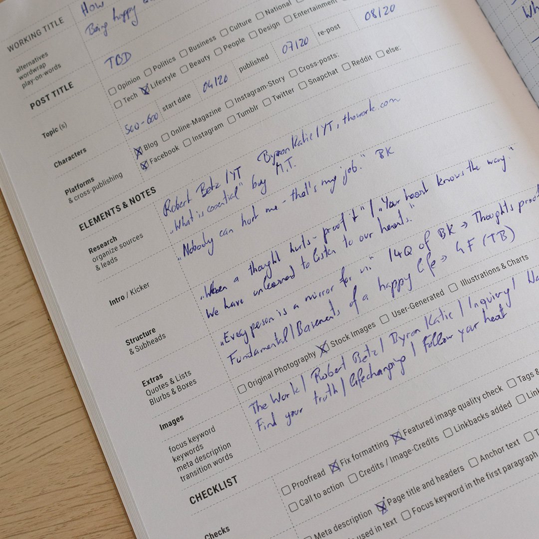 Carnet de papeterie Blogger