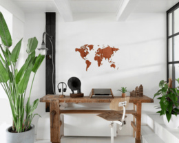 Mappa del mondo in legno - Fai da te - 3 tipi di legno