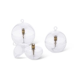 Olielamp Round cover clear brass L