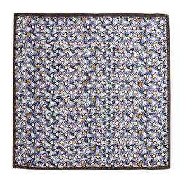 Silk Square Scar for Women Brown