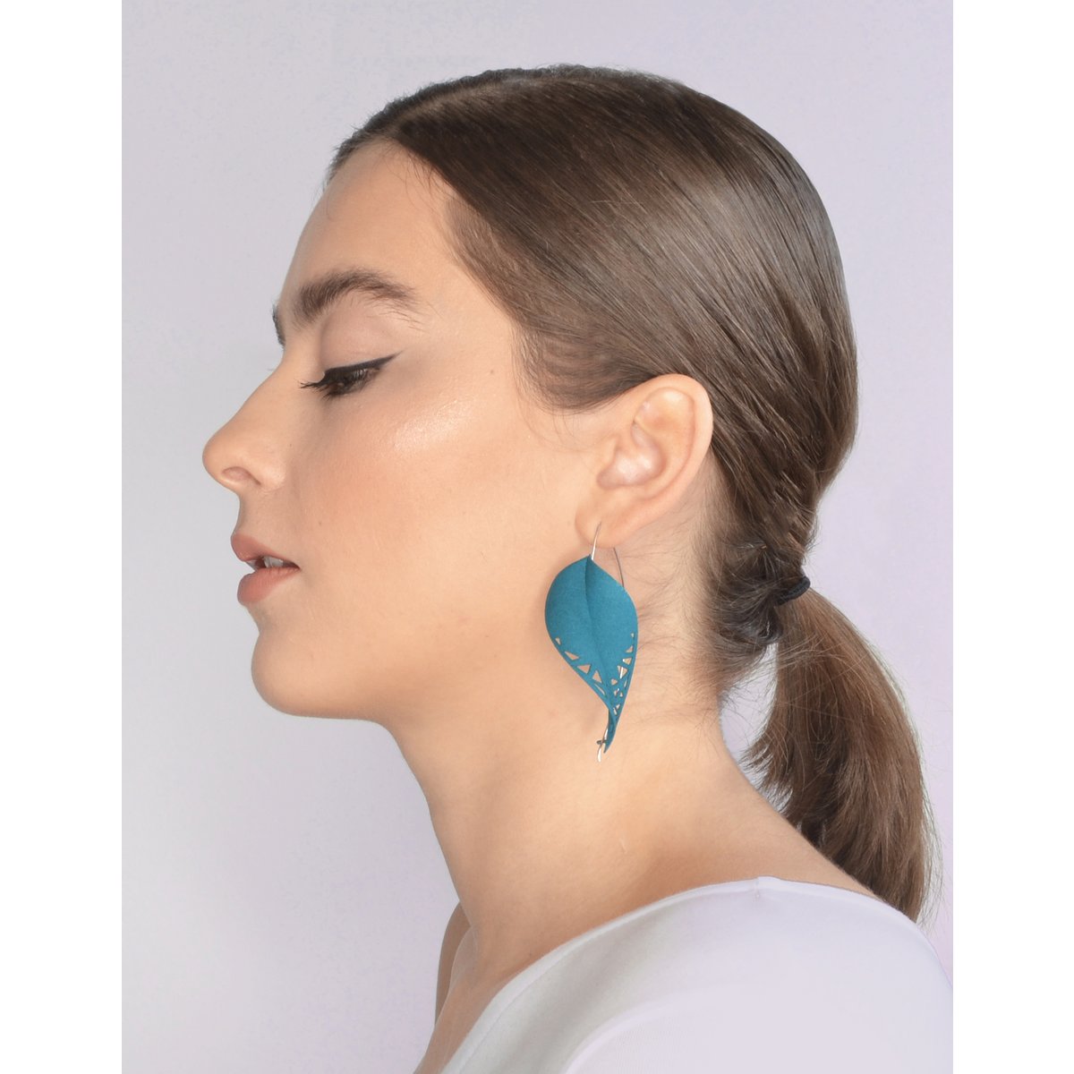 LEAF Earrings - teal