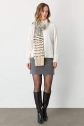 Cybele Shawl Ecru-Beige-Black