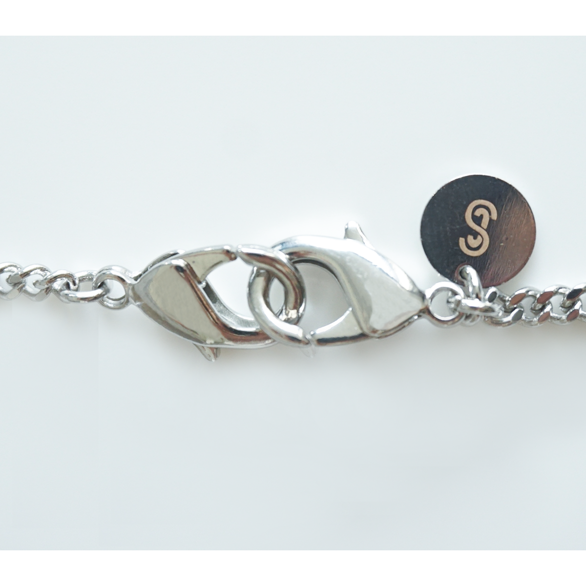 Jewel thin link silver
