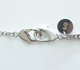 Jewel thin link silver