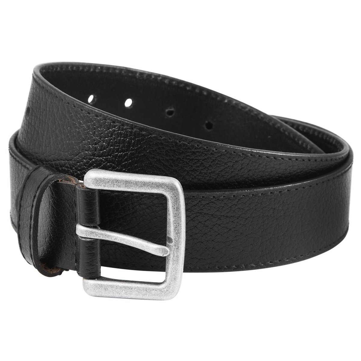 Leonardo Verrelli genuine leather belt, black