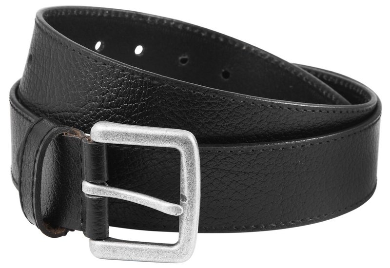 Leonardo Verrelli genuine leather belt, black