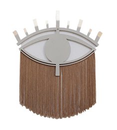 Occhio decorativo in legno e filo di cotone