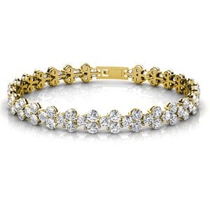 Prinsessenarmband - goud en kristal
