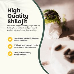 Shilajit-ekstrakt (5%) kapsler 500 mg - 60 kapsler