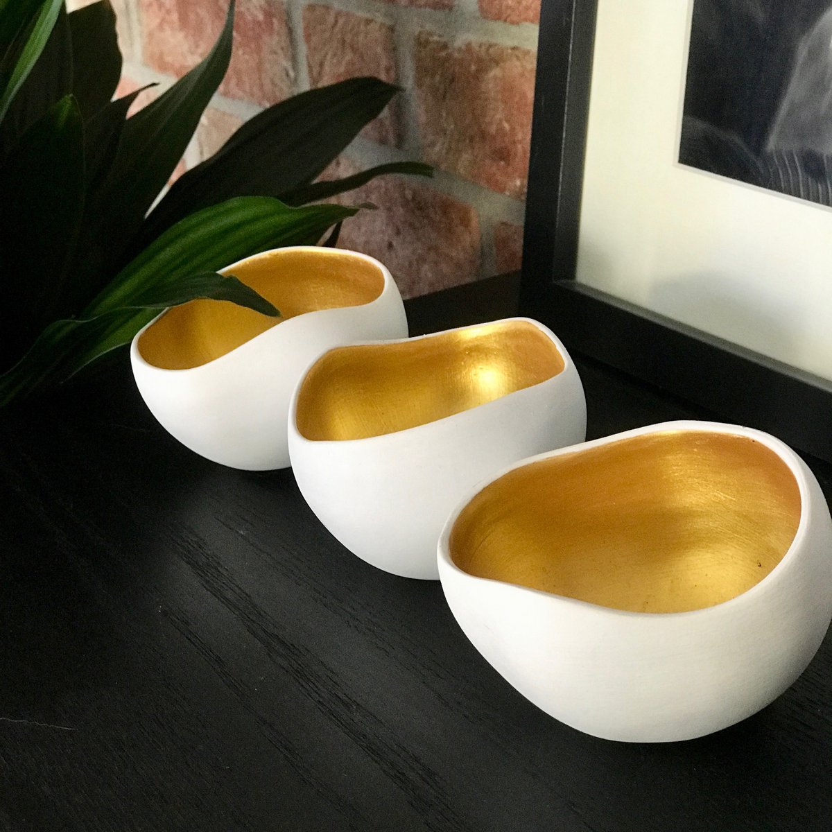 Kerzenhalter 3er-Set – GOLD-Teelichthalter