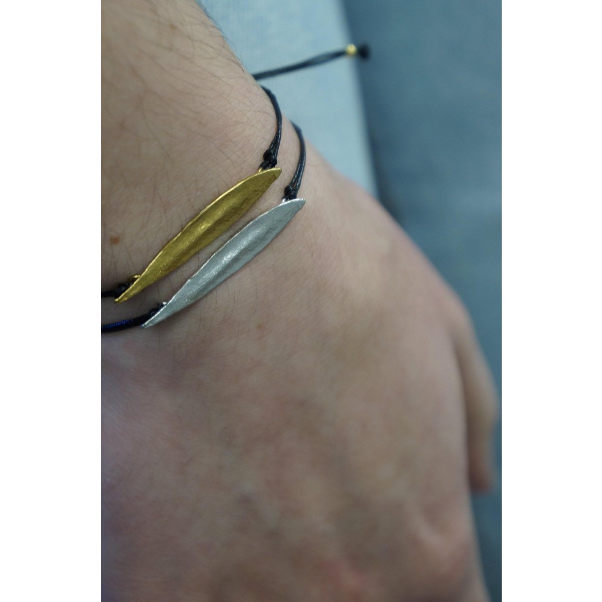 Olive Leaf Bracelet: Eco-Friendly Sterling Silver Jewelry (Adjustable)