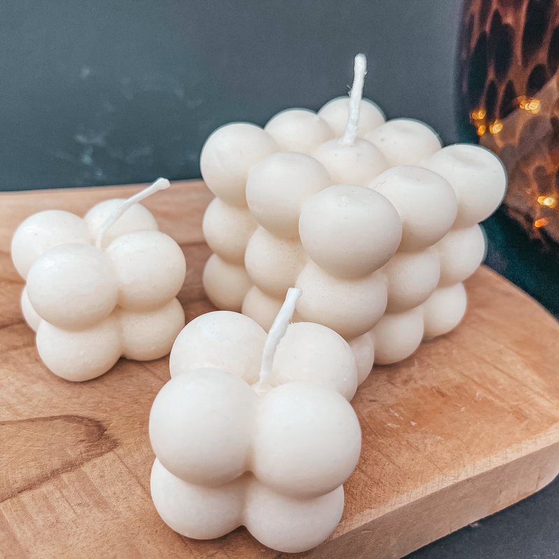 Set of 3 Bubble Candles | rapeseed wax