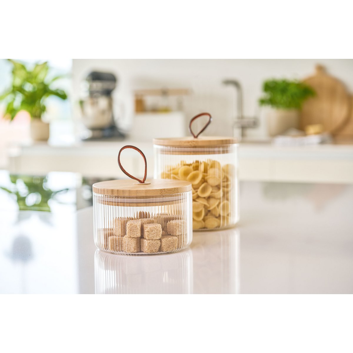 Storage jar with bamboo lid FSC 100%