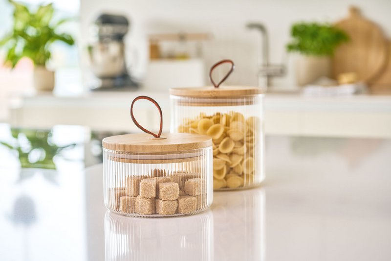 Storage jar with bamboo lid FSC 100%