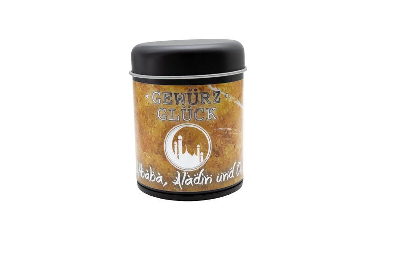 Gewürz-Glück Winter Edition Spice yourself up happy gift box - set of 4 spice jars with wild deer, Christmas bakery, Alibaba & Aladin as well as vegetable greetings spice mixture