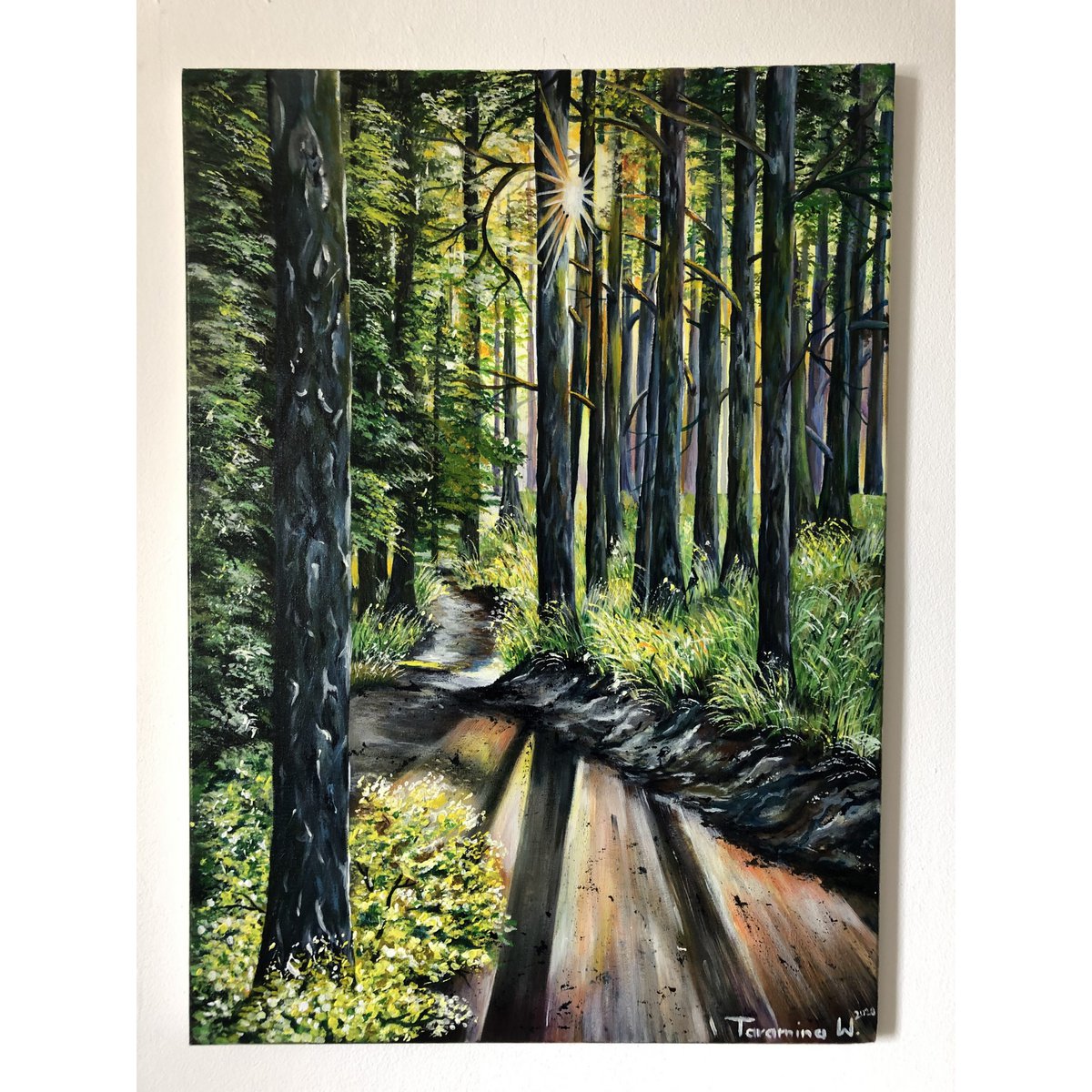 loop in het bos