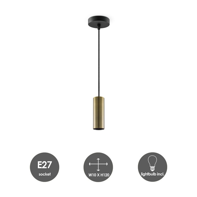 Home Sweet Home hanglamp brons Saga - G180 - dimbaar E27 rook