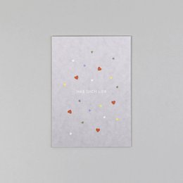 Postkarte Holzschliff Leni Herz