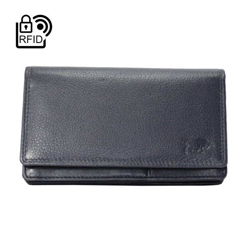 Cartera Mujer Piel Vaqueta - RFID Antideslizante - Cartera Mujer Ideal