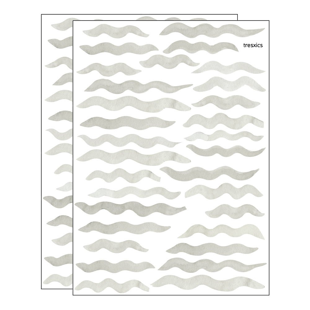 Watercolor waves wall sticker