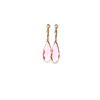 Creoles gold plated with glass drop pink