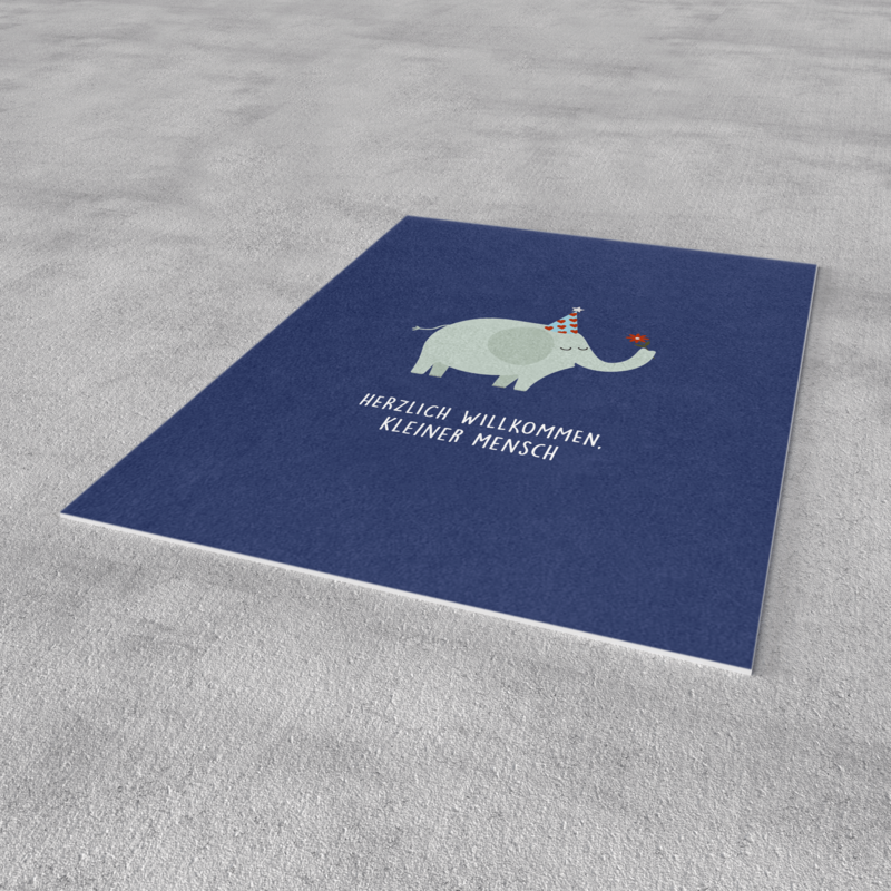 Postcard - Elephant for birth - No. 90