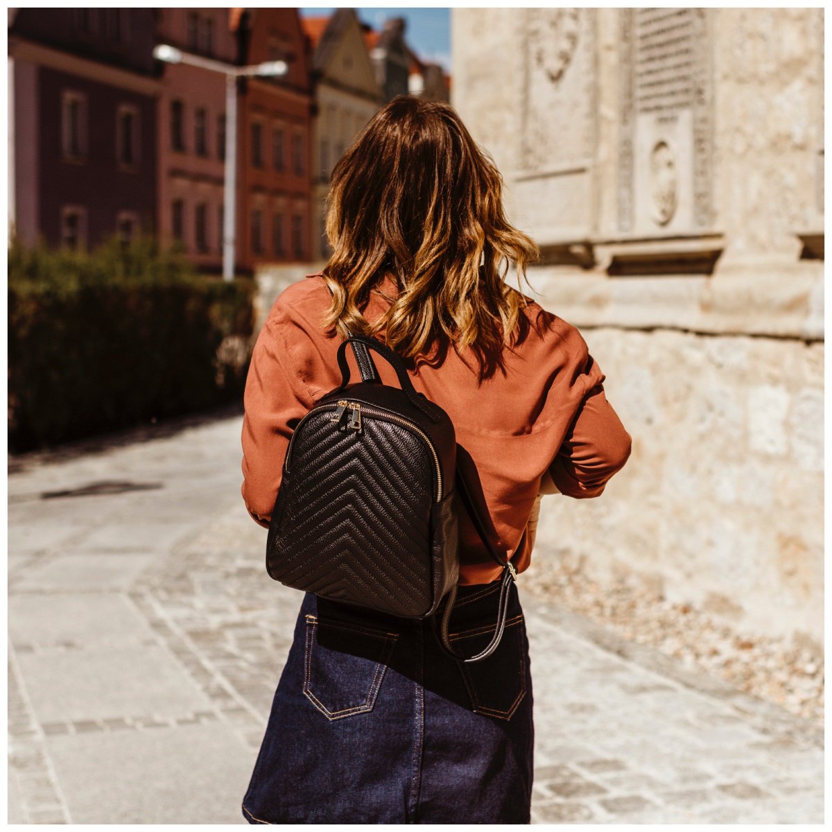 Sac à dos en cuir sac à dos de ville '' CRETE ''