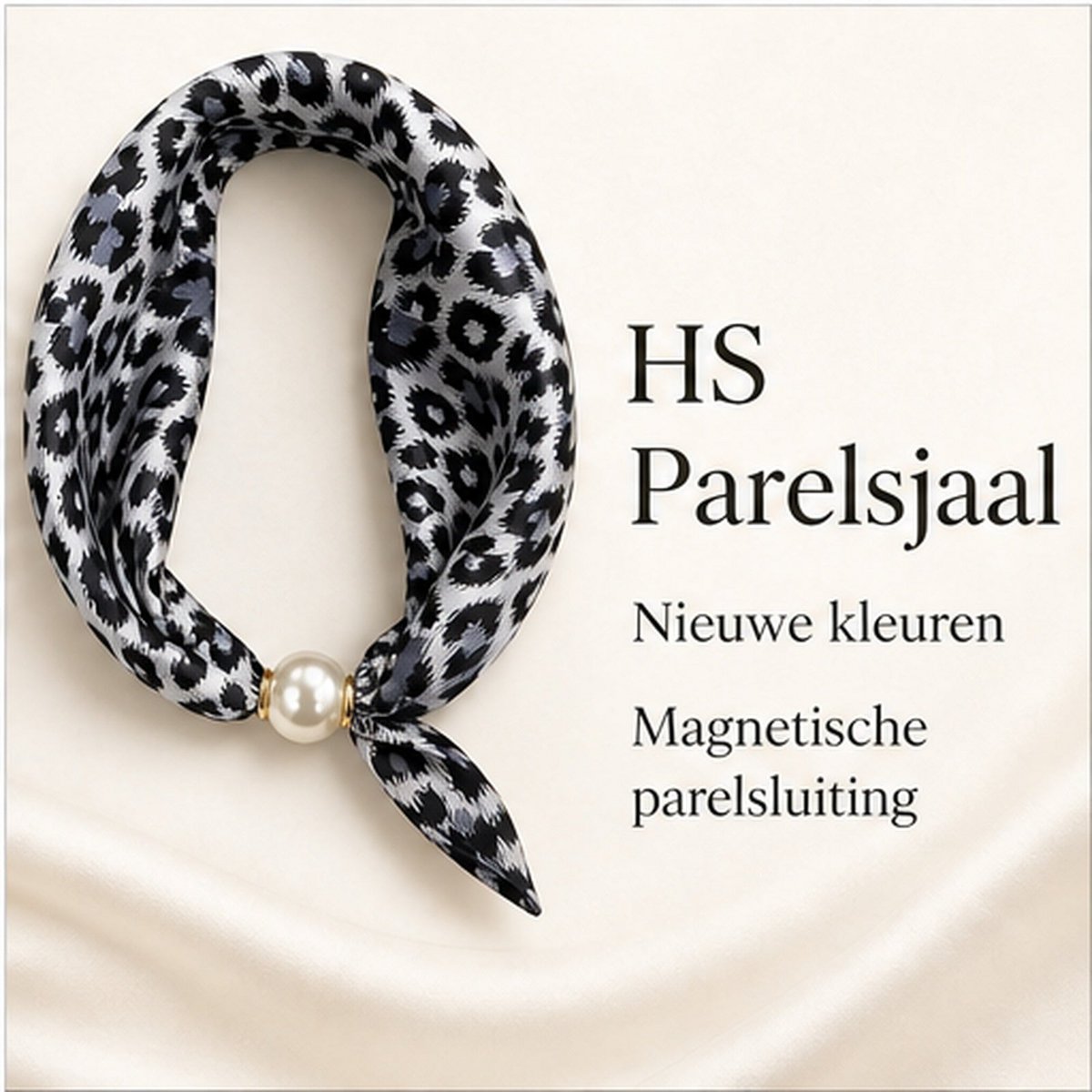 HS Pearl Scarf New Colors - Magnetic Pearl Closure