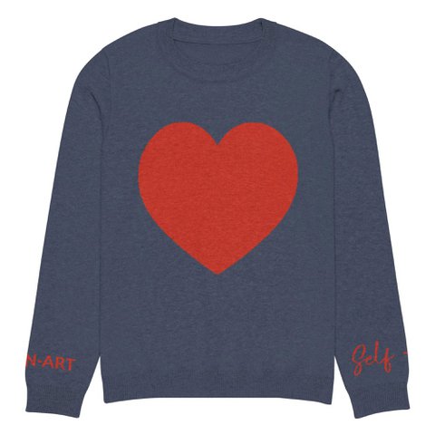 Heart - Gebreide trui met ronde hals NAVY