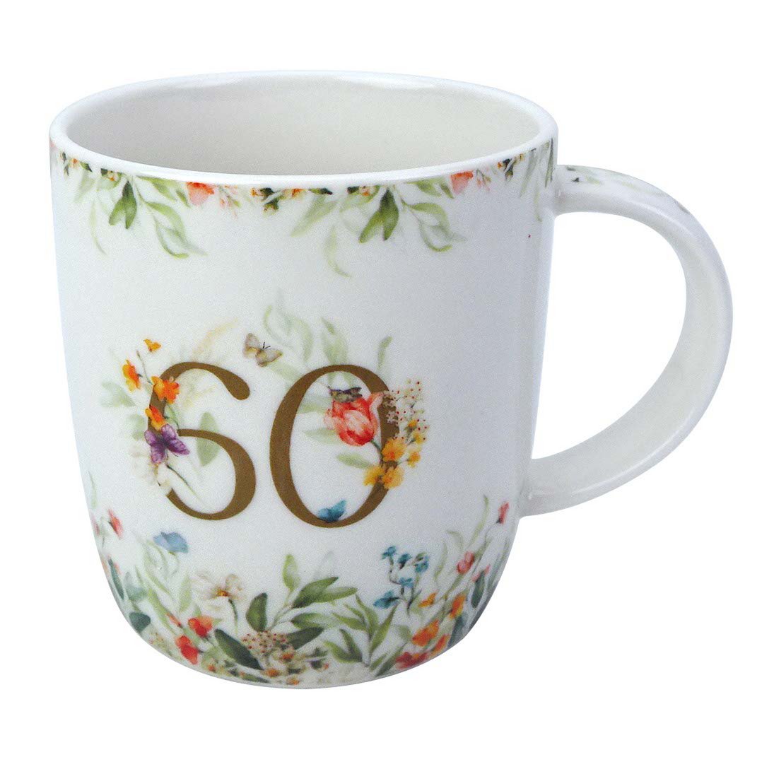 DUO Occasional Mug 400ml, Birthday “60”, in a giftbox with a ribbon