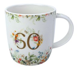 DUO Occasional Mug 400ml, Birthday “60”, in a giftbox with a ribbon