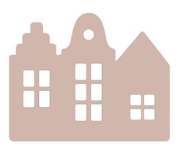 Step gable house old rose 40 cm wide