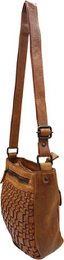 Skulderpose Ladies Cognac Real Leather - Stilfuld crossbody taske fra Arrigo