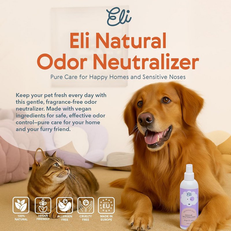 Eli Natural Pet Odor Eliminator Spray pour chiens et chats 200 ml