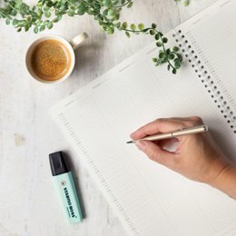 Prikkelarme A4 weekplanner 'Lotus' planboekje / werkboek met ringband