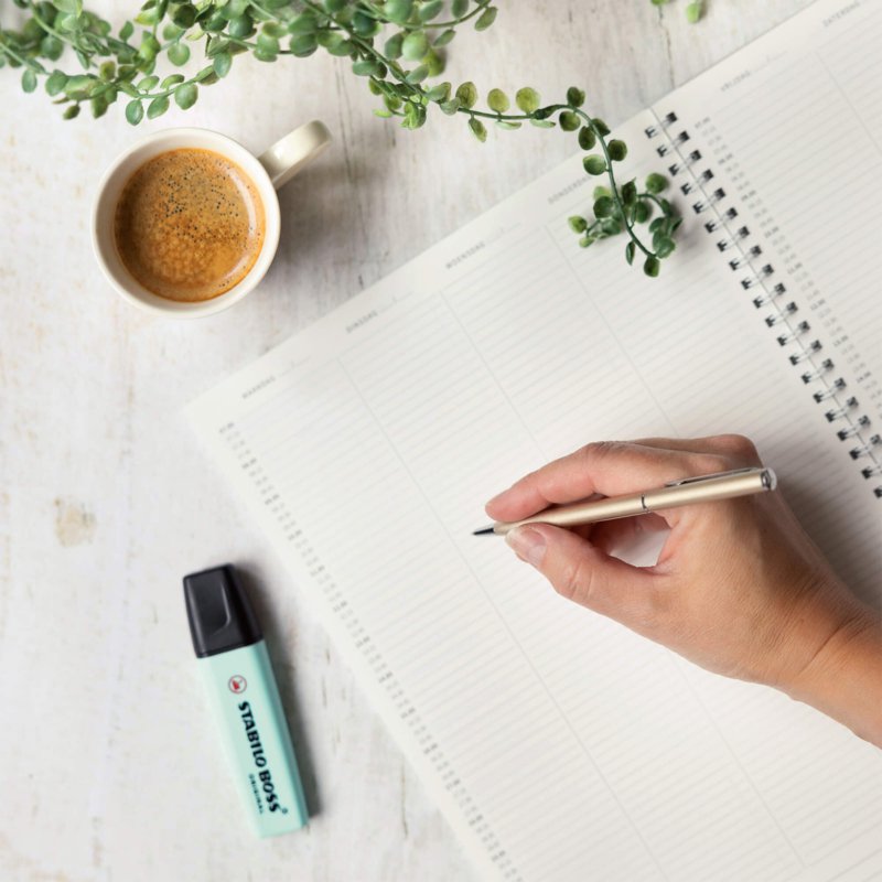 Prikkelarme A4 weekplanner 'Lotus' planboekje / werkboek met ringband