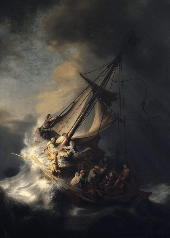 Poster Rembrandt - Christus im Sturm