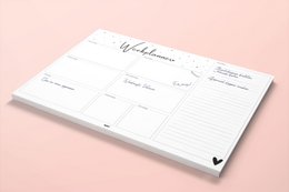 Weekplanner A4 - Planner - Dagplanner - Deskplanner - Familieplanner - Gezinsplanner - Planner Organizer - - Stippen - Afscheurbaar - 50 vel