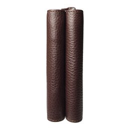 Portefeuille en cuir grainé à double fermeture éclair pour 8 cartes de crédit Marron