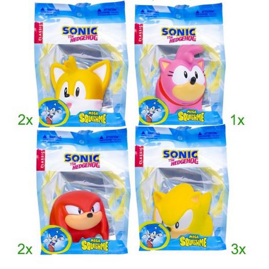 Mega Squishme Sous Licencja Offifirle Sonic The Hedgehog 4 Asortiments 15,5 x 22 cm