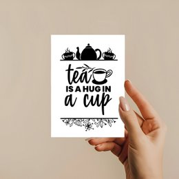 Single Tea gavekort kram i en kop A6