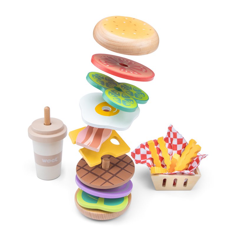 Wooden Fast Food Play Set